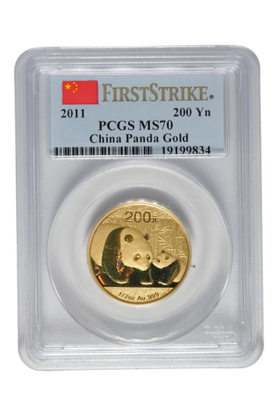 2011 0.4994 oz Chinese Gold Panda PCGS MS 70 FS