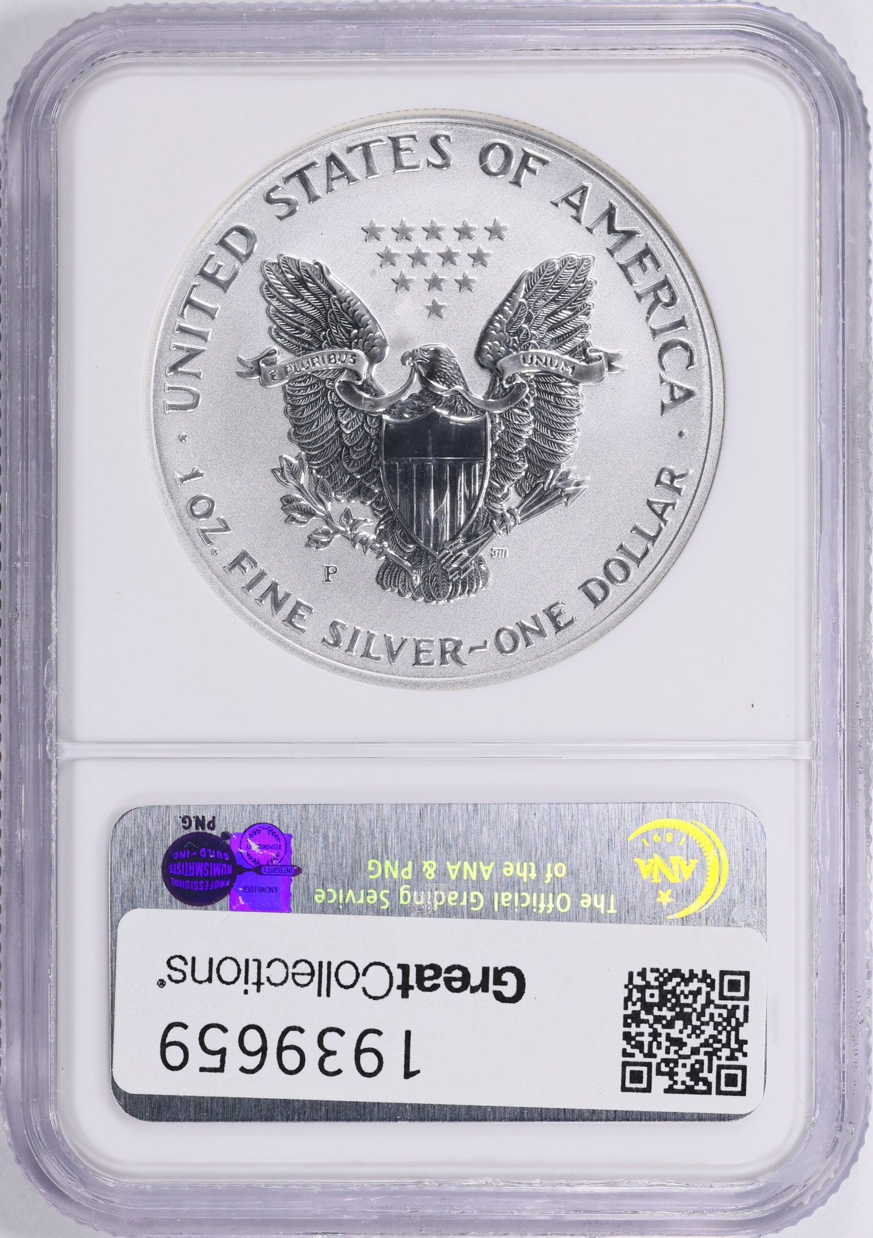 2006-P $1 Silver Eagle 20th Anniversary Reverse Proof NGC Proof-69