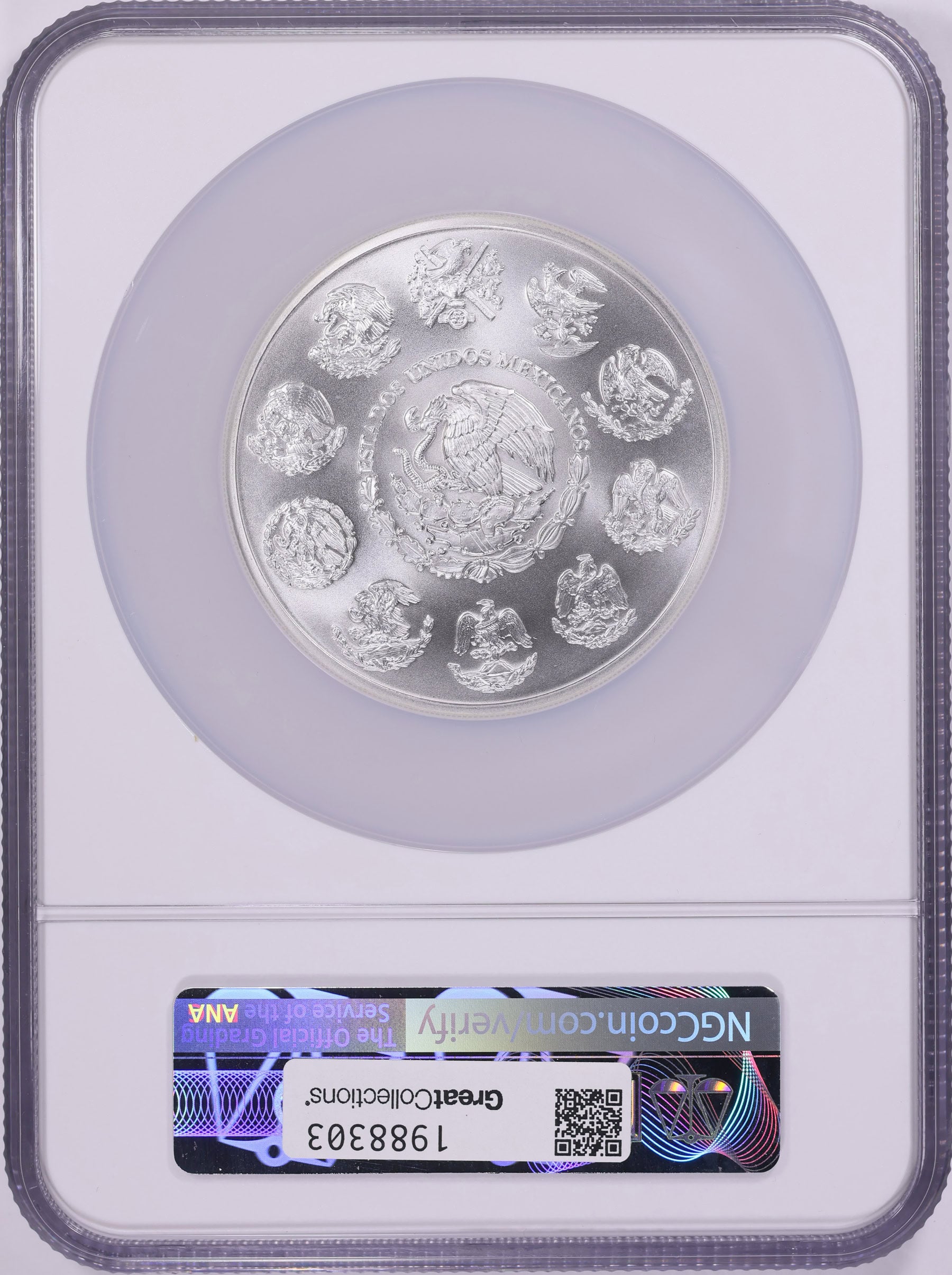 Mexico 2009-Mo Silver 5 Onza Libertad KM-615 NGC MS-69 (ASW = 4.995 oz.)