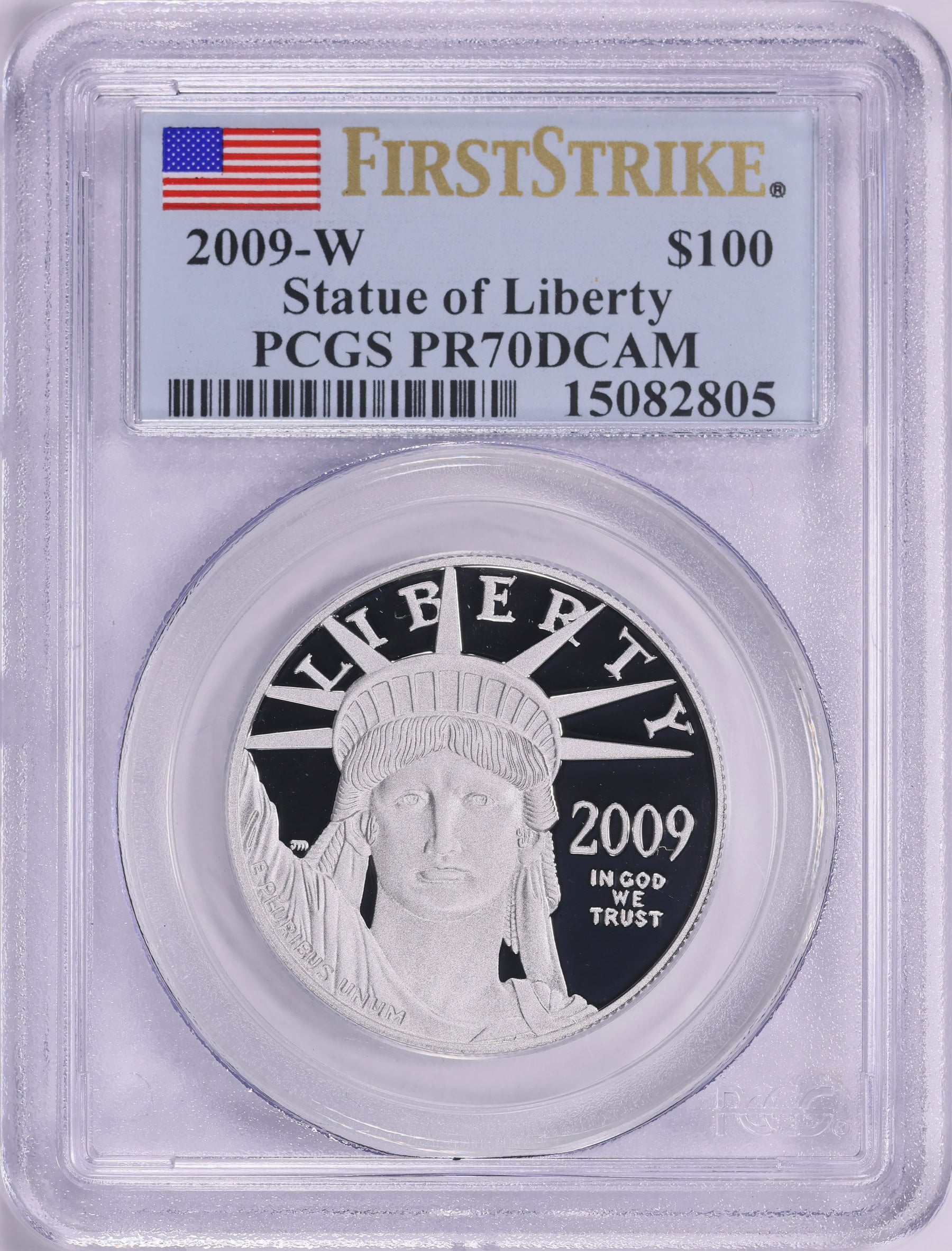 2009-W $100 One-Ounce Platinum American Eagle First Strike PCGS Proof-70 DCAM
