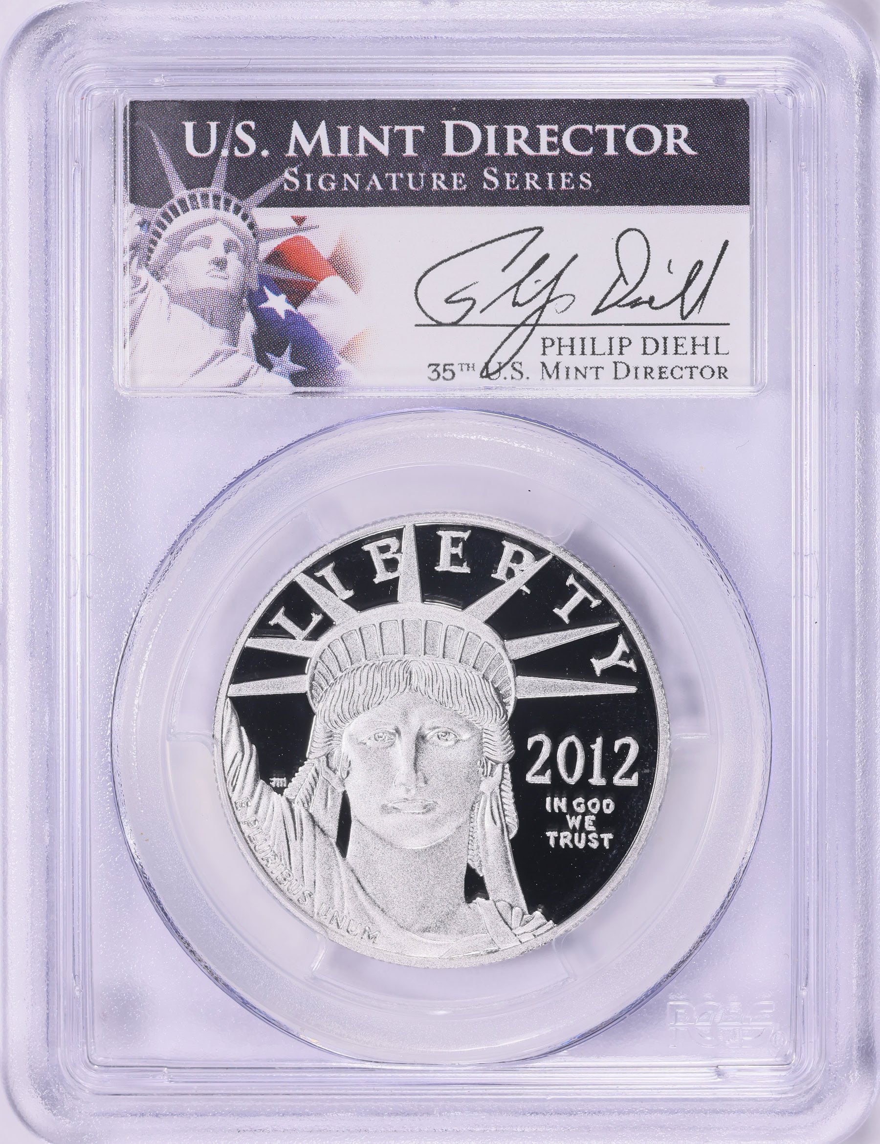 2012-W $100 One-Ounce Platinum American Eagle PCGS Proof-70 DCAM (Philip Diehl Label)