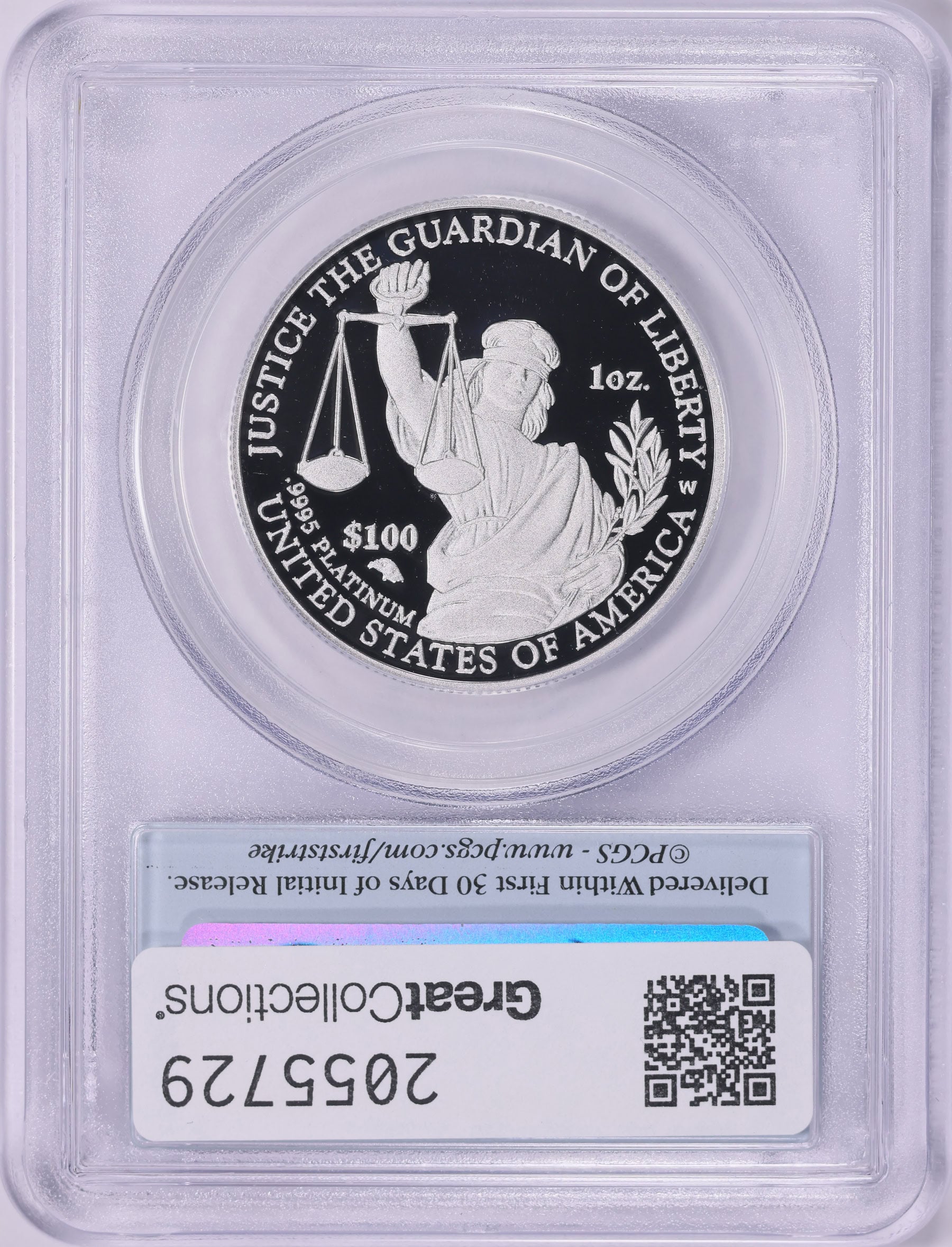 2010-W $100 One-Ounce Platinum American Eagle First Strike PCGS Proof-70 DCAM