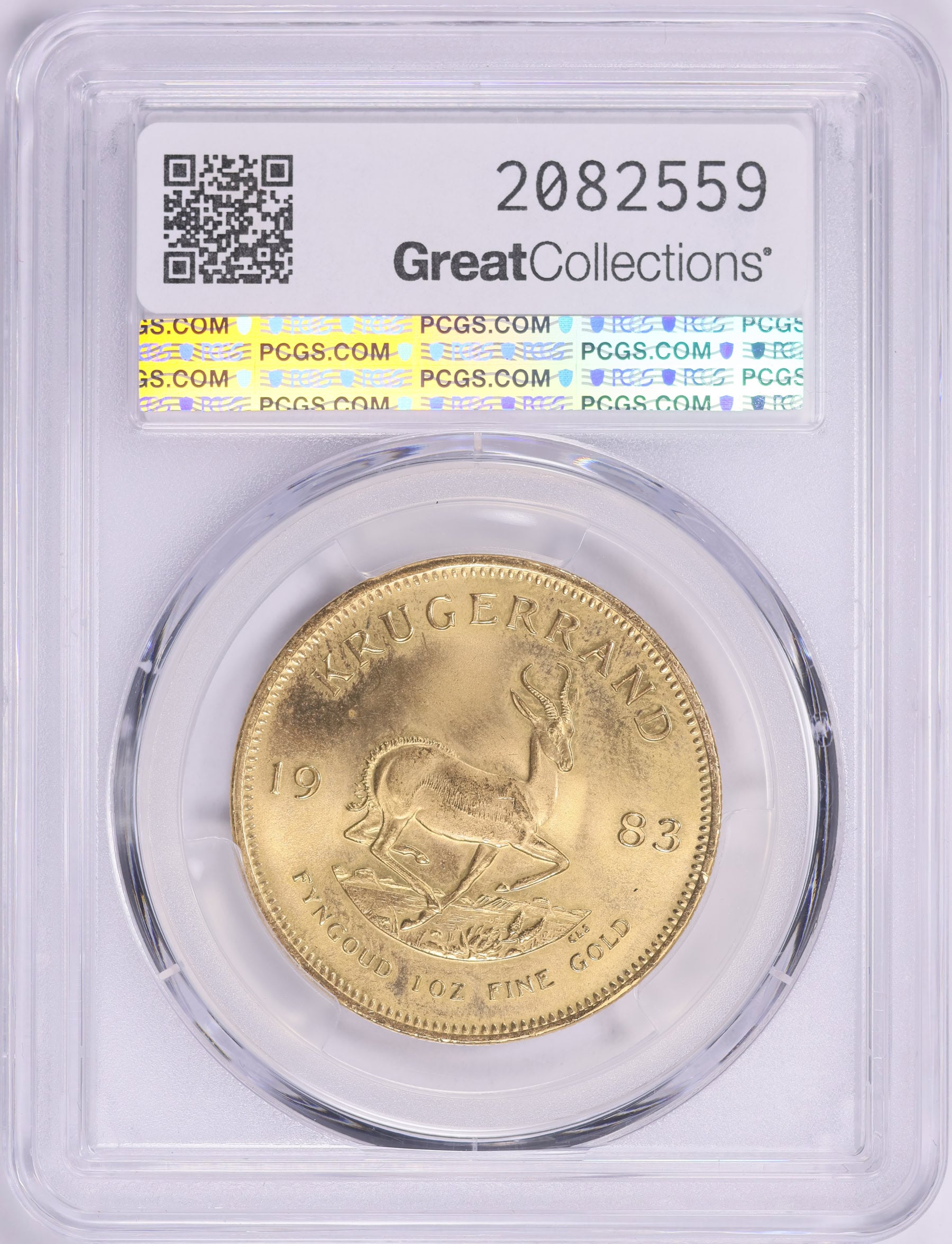 South Africa 1983 Gold Krugerrand KM-73 PCGS MS-67 (AGW = 1.0003 Oz.)