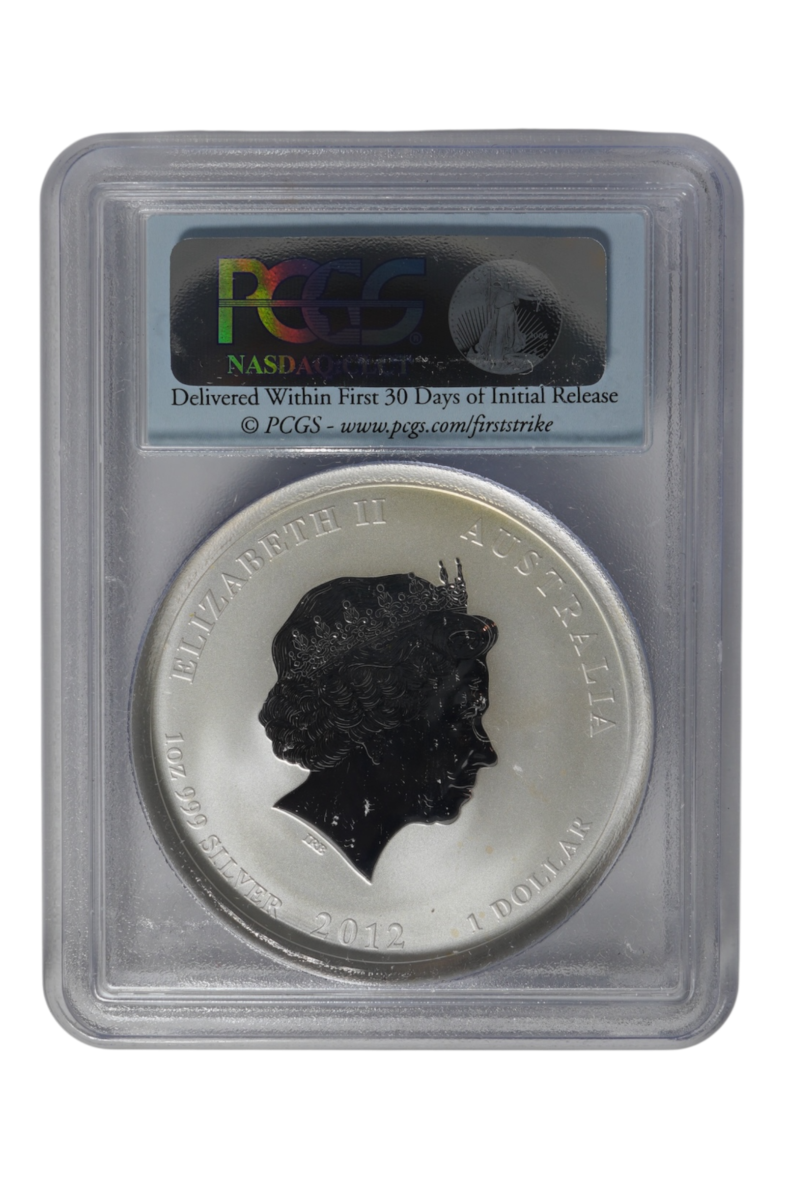 2012 1 oz Silver Australia Lunar Series II PCGS MS-70 FS