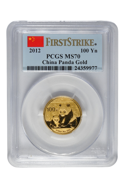 2012 0.2499 oz Chinese Gold Panda PCGS MS 70 FS