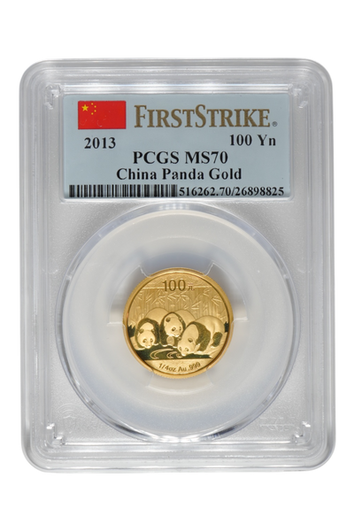 2013 1/4 oz Chinese Gold Panda PCGS MS-70 FS