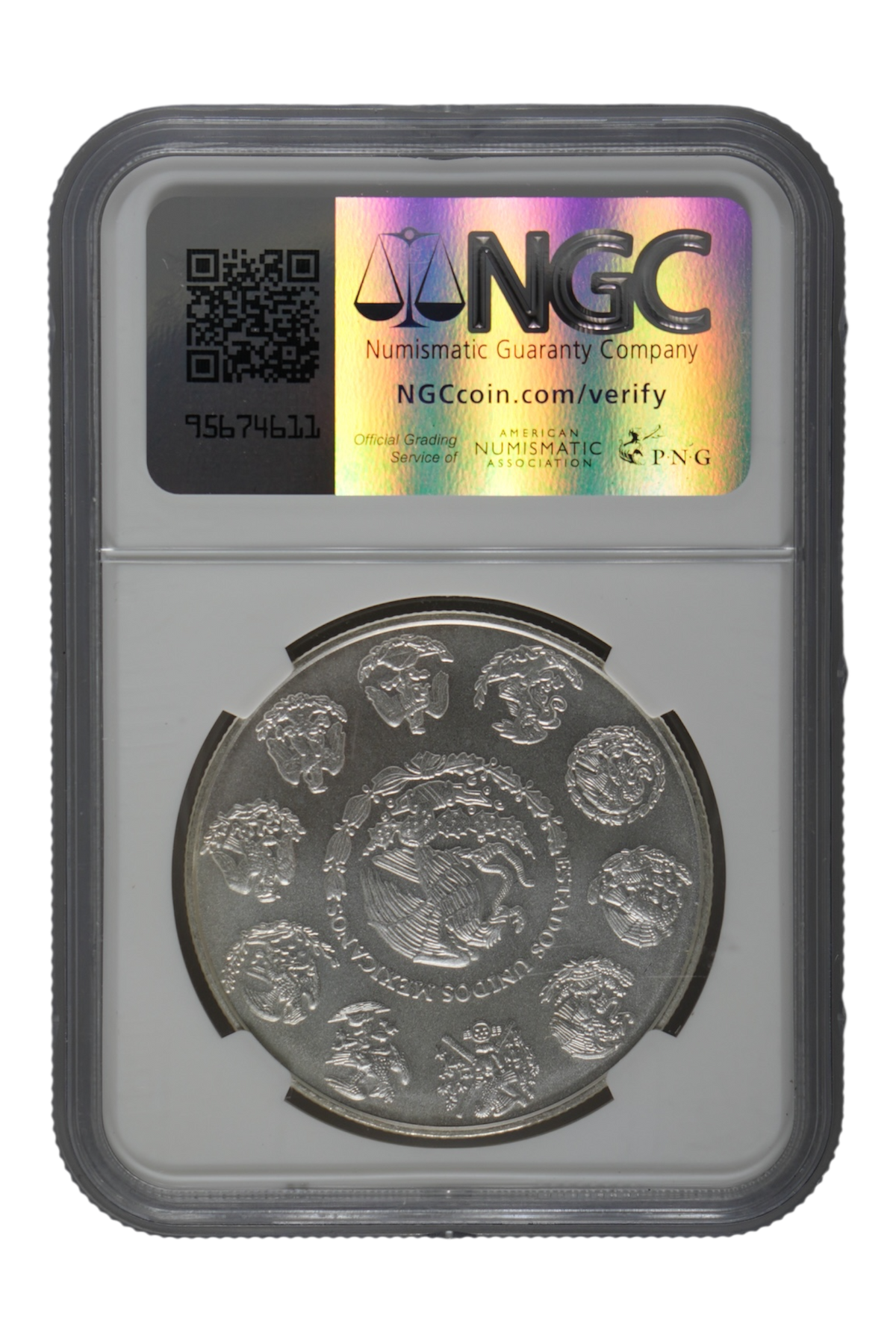 Mexico 2015-Mo Silver Onza Libertad KM-639 NGC MS-68 (Libertad 40th Anniversary Label)