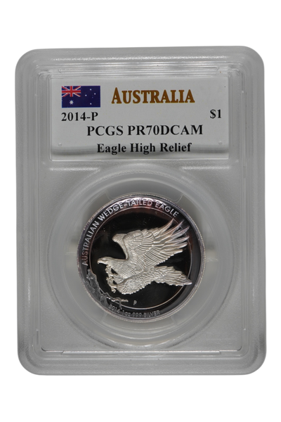 2014-P 1 oz Australia Silver Wedge Tailed Eagle High Relief PCGS PR 70 DCAM