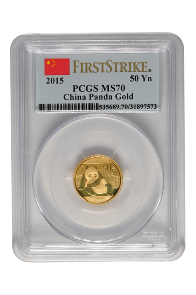 2015 0.0999 oz Chinese Gold Panda PCGS MS 70 FS