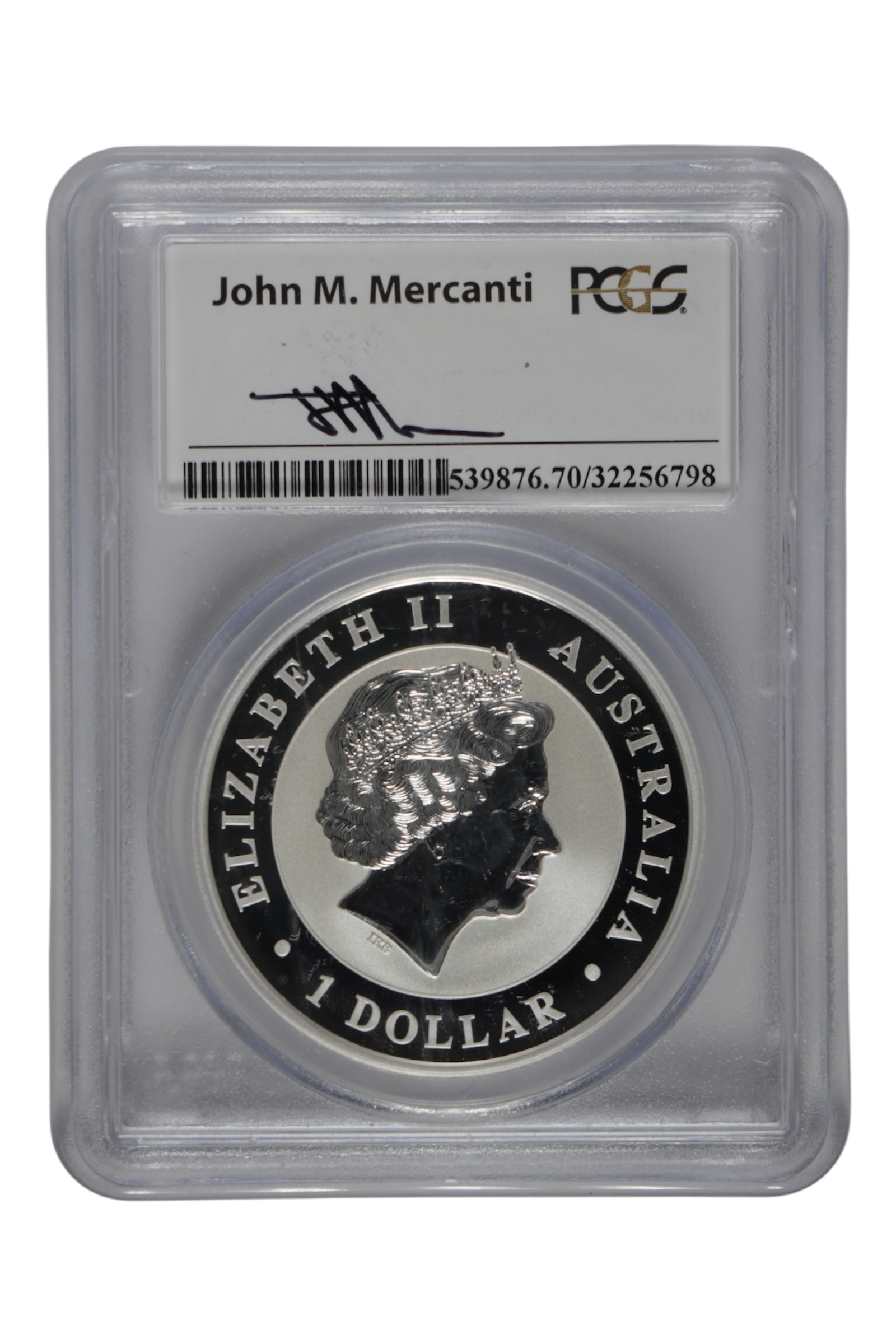 2015-P 1 oz Silver Australia Wedge-Tailed Eagle PCGS MS 70 (Mercanti Signed)