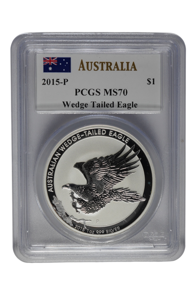 2015 1 oz Australia Silver Wedge Tailed Eagle PCGS MS 70