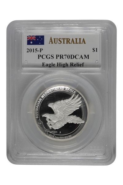 2015-P 1 oz Australia Silver Wedge Tailed Eagle High Relief PCGS PR 70 DCAM