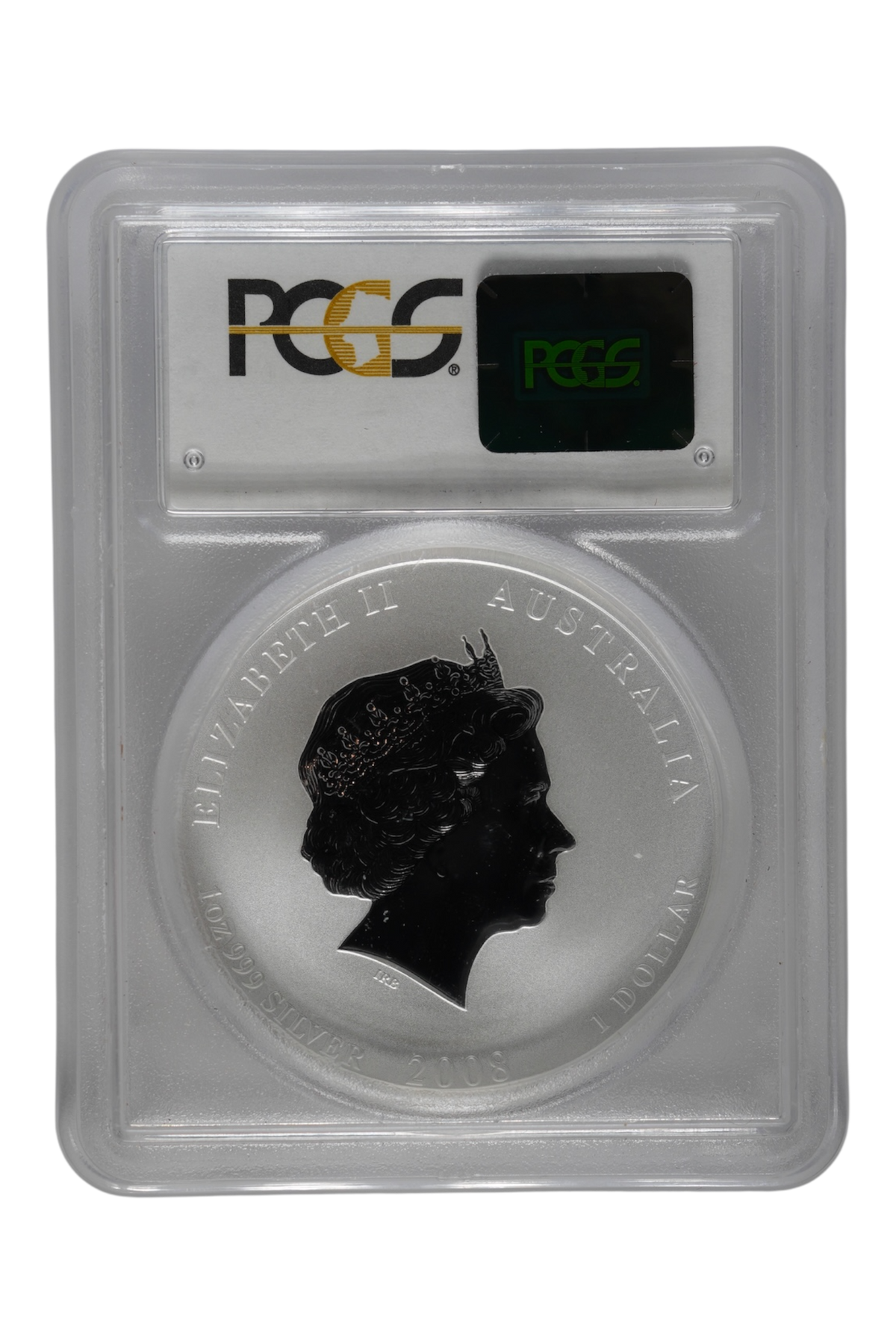 Australia 2008-P Colorized Silver Dollar Lunar Series, Year of the Mouse KM-1755 PCGS MS-69