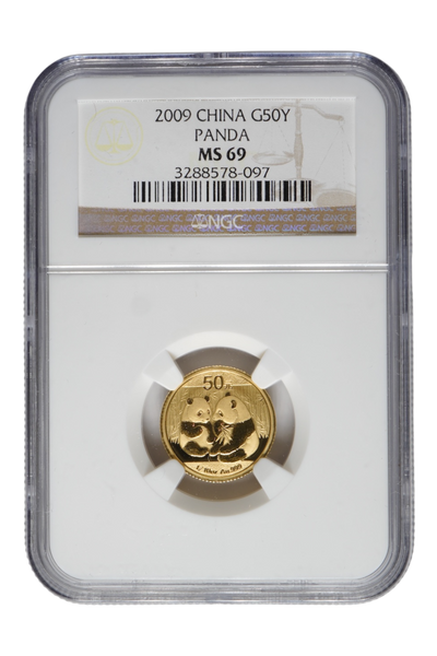 2009 0.0999 oz Chinese Gold Panda NGC MS 69