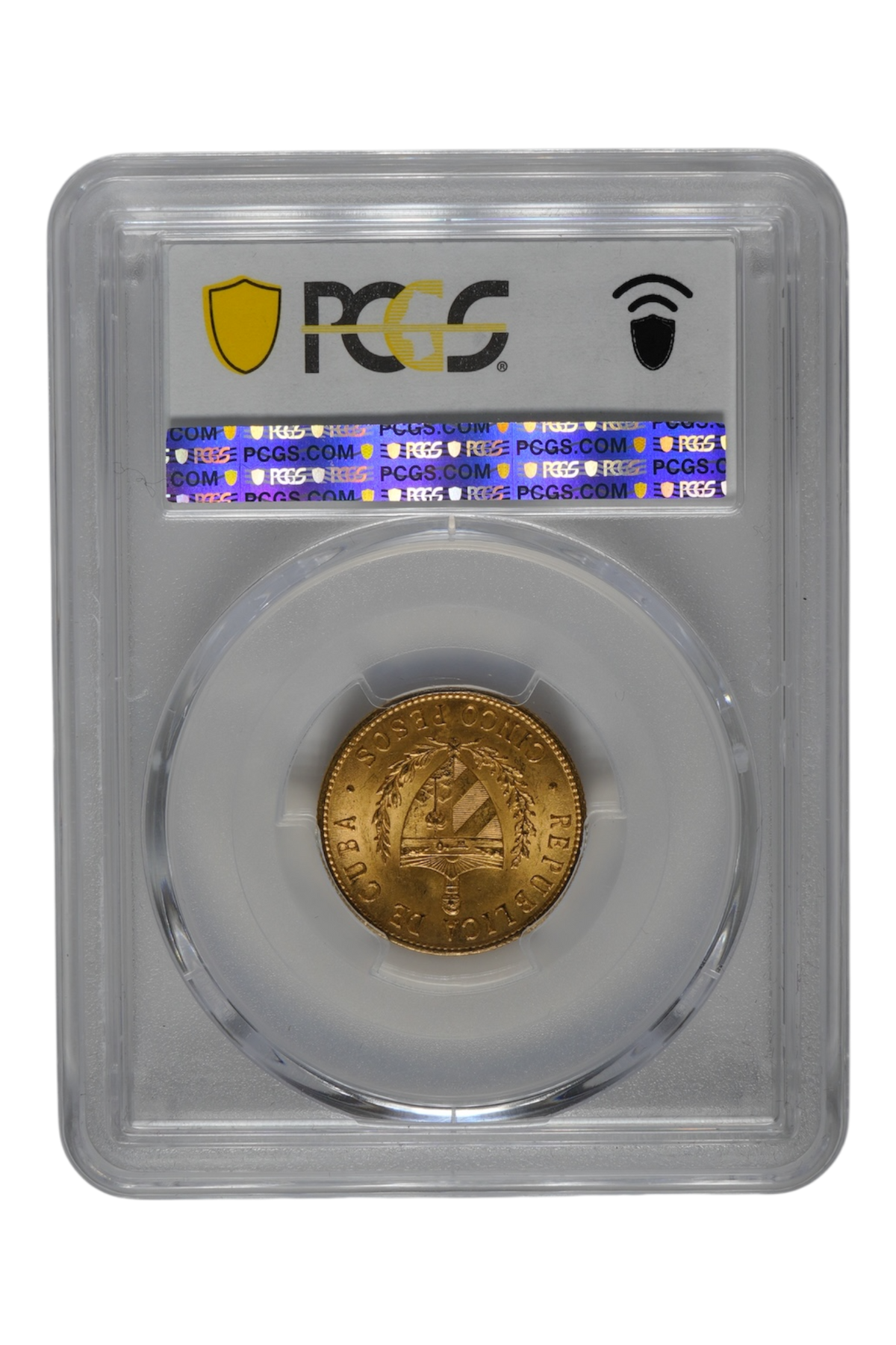 1915 Gold Cuba 5 Pesos PCGS MS 64