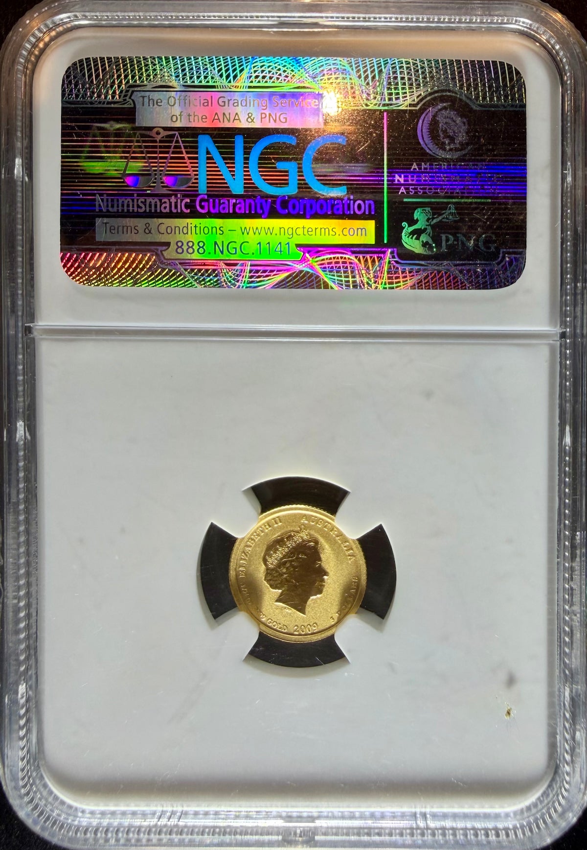 2009 1/20 oz Gold Australia Lunar Ox NGC MS 70