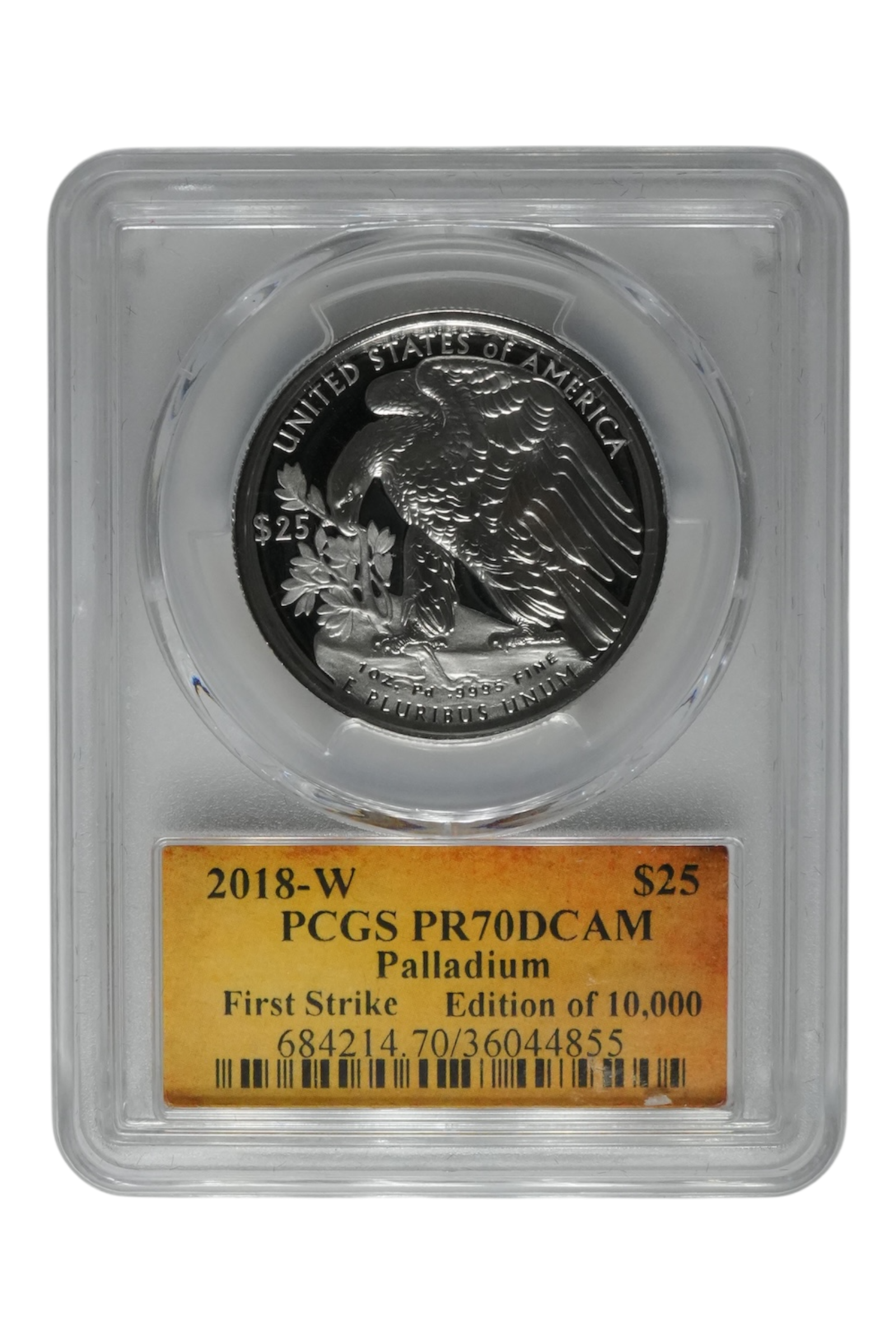 2018-W 1 oz American Palladium Eagle PCGS PR-70 DCAM FS
