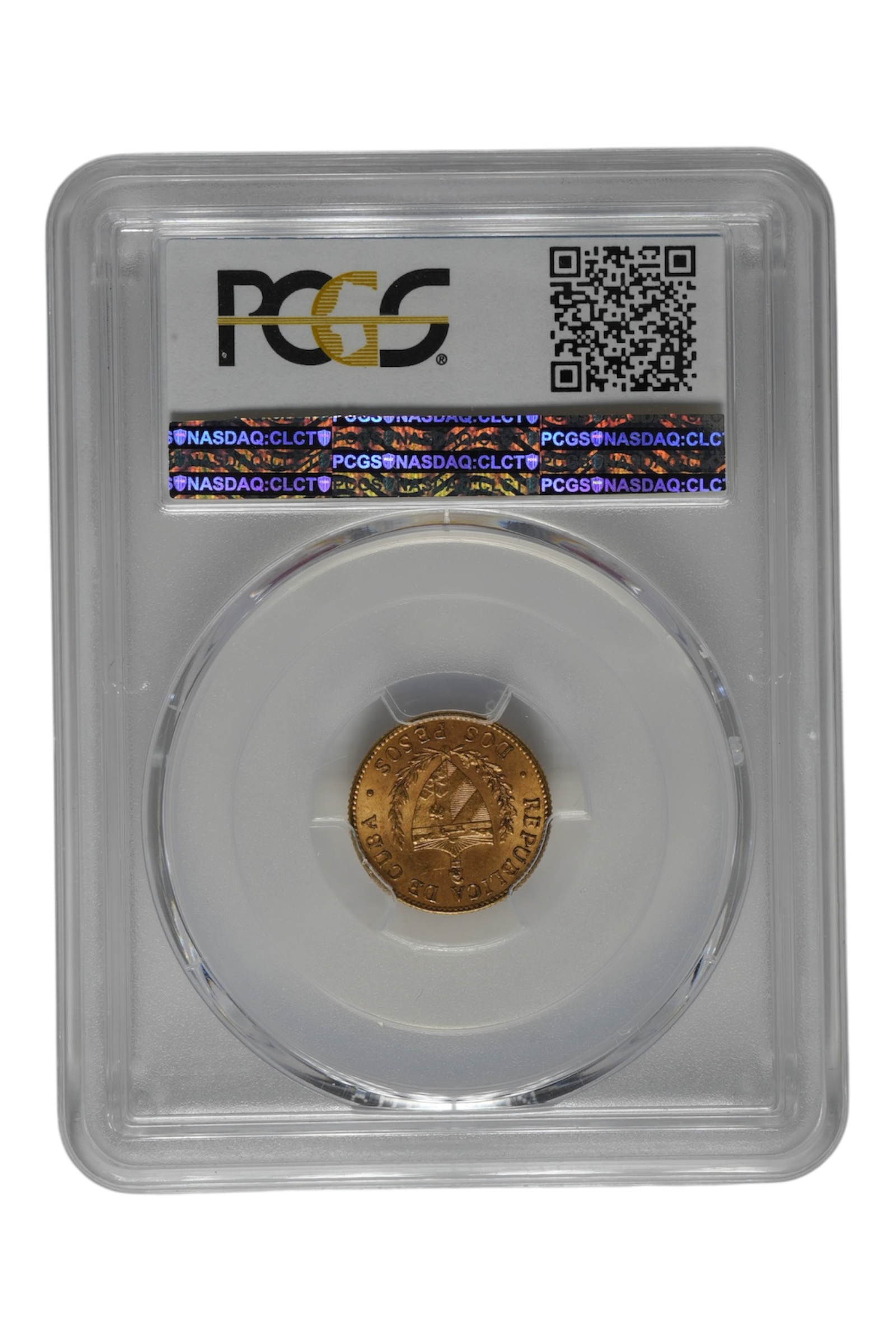 Cuba 1916 Gold 2 Pesos PCGS MS-63