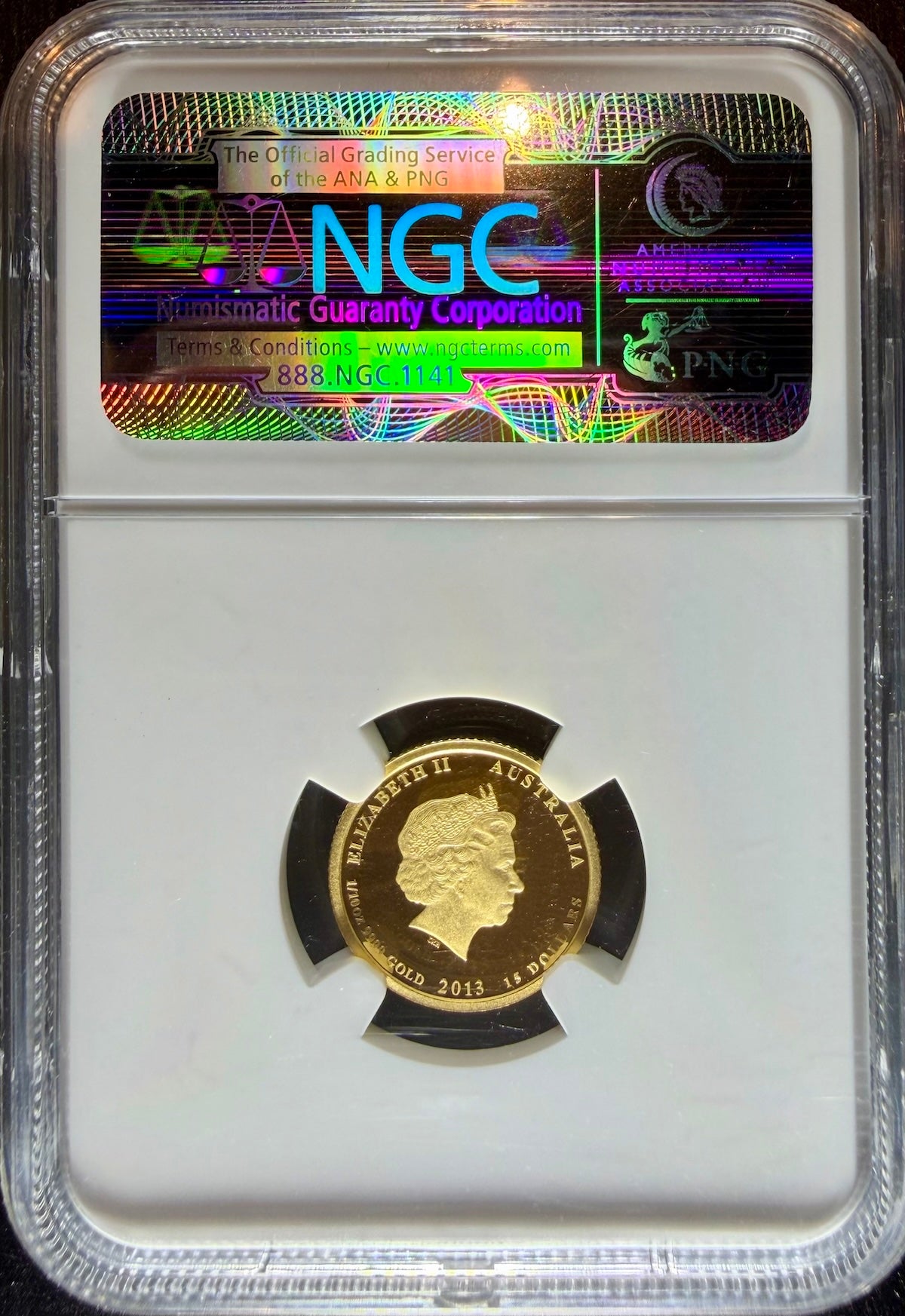 2013 1/10 oz Gold Australia Lunar Snake NGC PF 70 UCAM