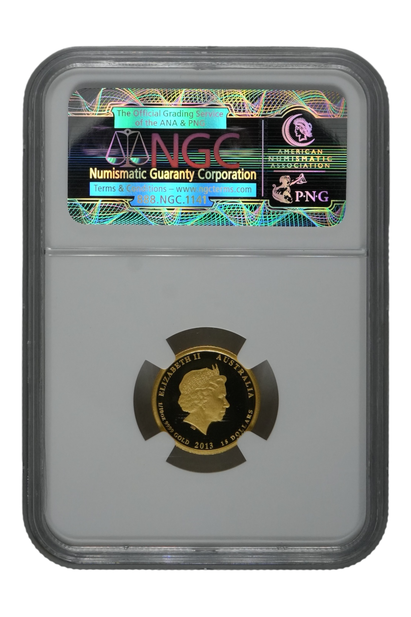 2013 1/10 oz Gold Australia Lunar Snake NGC PF 70 UCAM