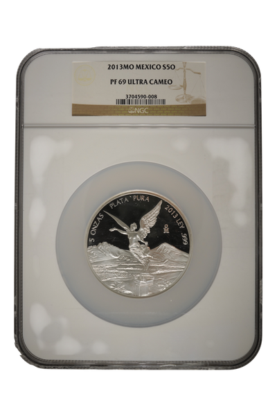2013 5 oz Silver Mexico Libertad NGC PF 69 UCAM