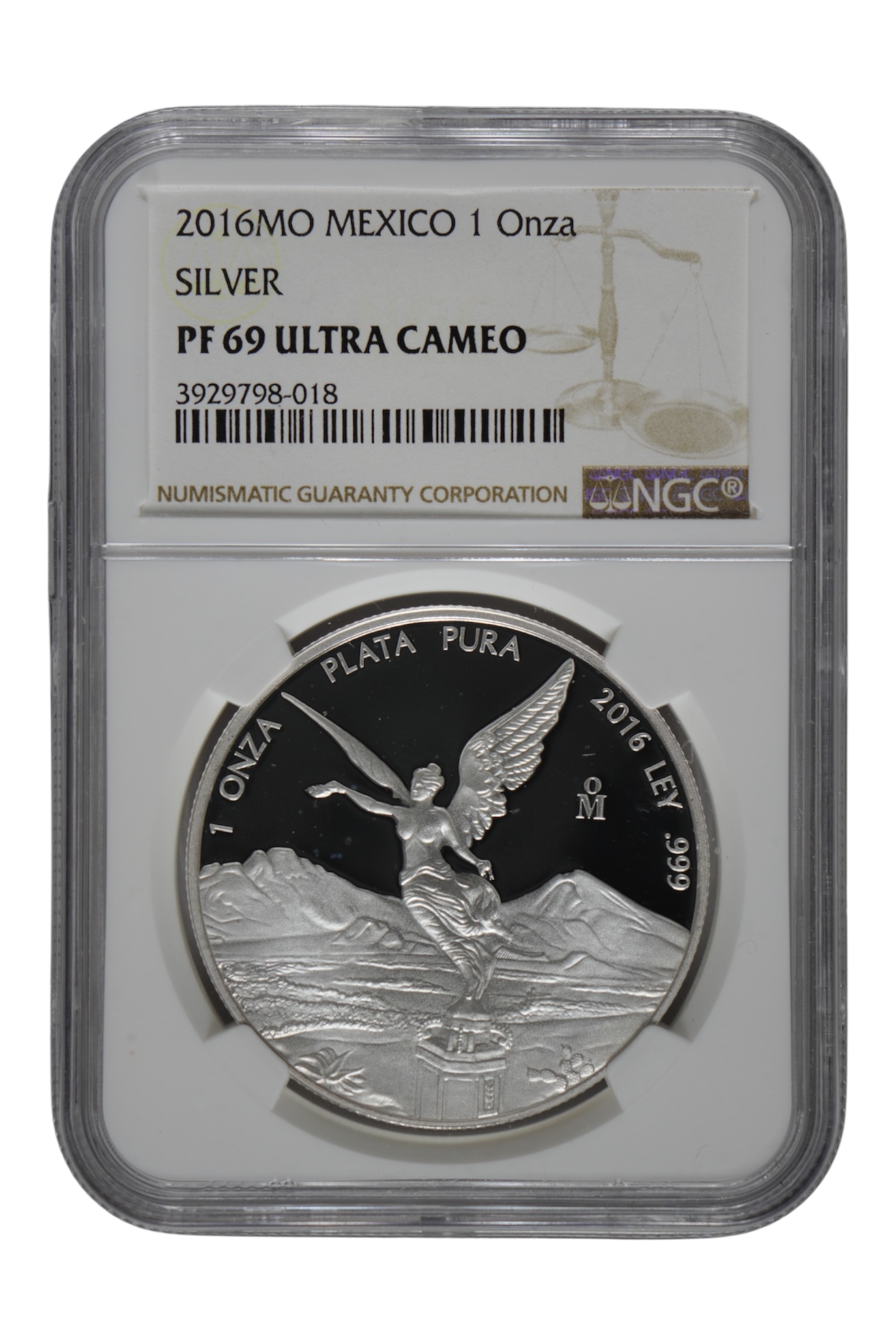 2016-Mo 1 oz Silver Mexico Libertad Proof NGC PF 69 Ultra Cameo