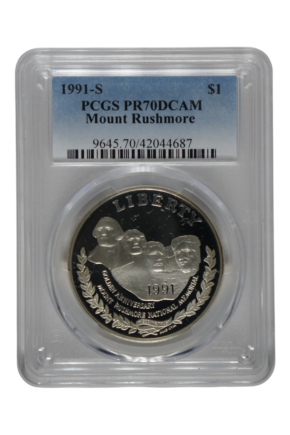 1991-S Mount Rushmore Silver Dollar PCGS PR 70 DCAM