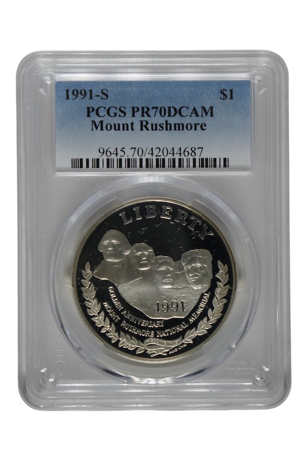 1991-S Mount Rushmore Silver Dollar PCGS PR 70 DCAM