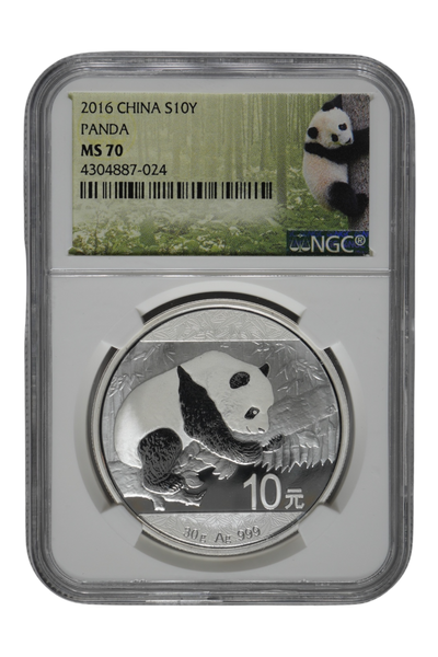 2016 0.966 oz Silver China Chinese Silver Panda NGC MS-70