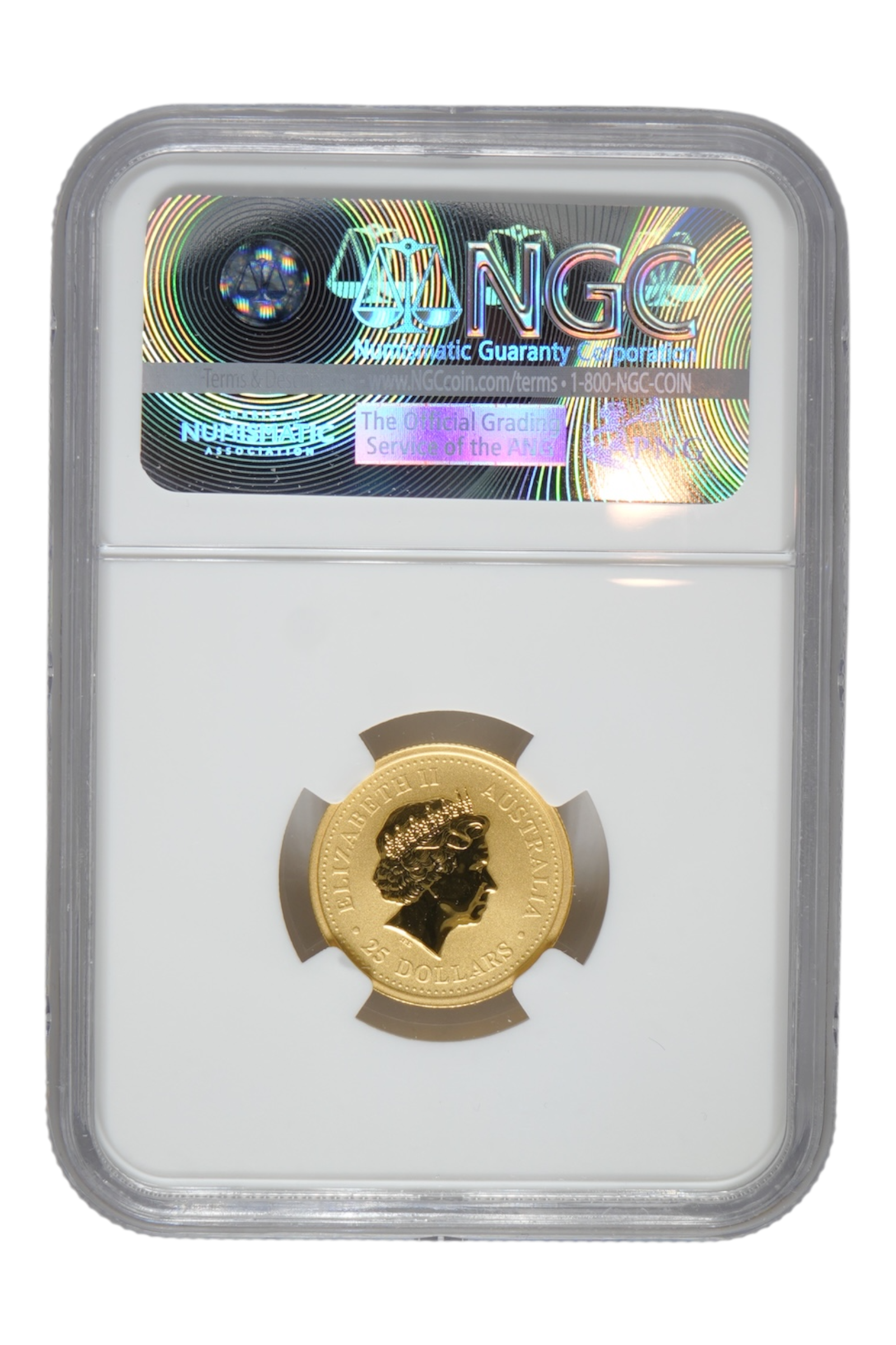 2007 0.2501 oz Gold Australia Lunar Pig NGC MS 70
