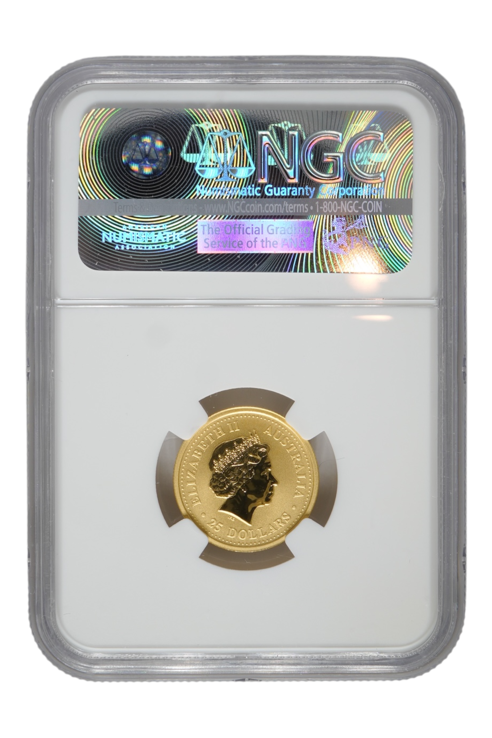 2003 0.25 oz Gold Australia Lunar Goat NGC MS 70