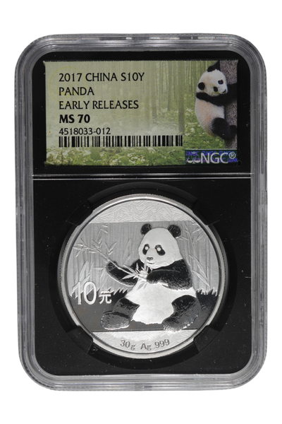 2017 30 g China Chinese Silver Panda NGC MS 70 ER