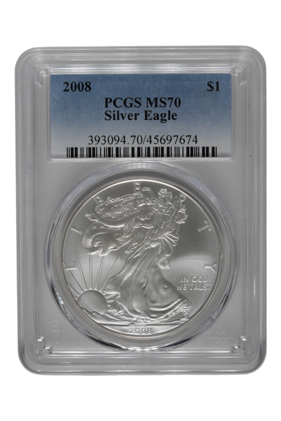 2008 1 oz American Silver Eagle PCGS MS 70