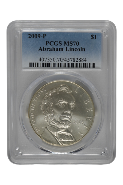 2009-P Abraham Lincoln Commemorative Silver Dollar PCGS MS-70