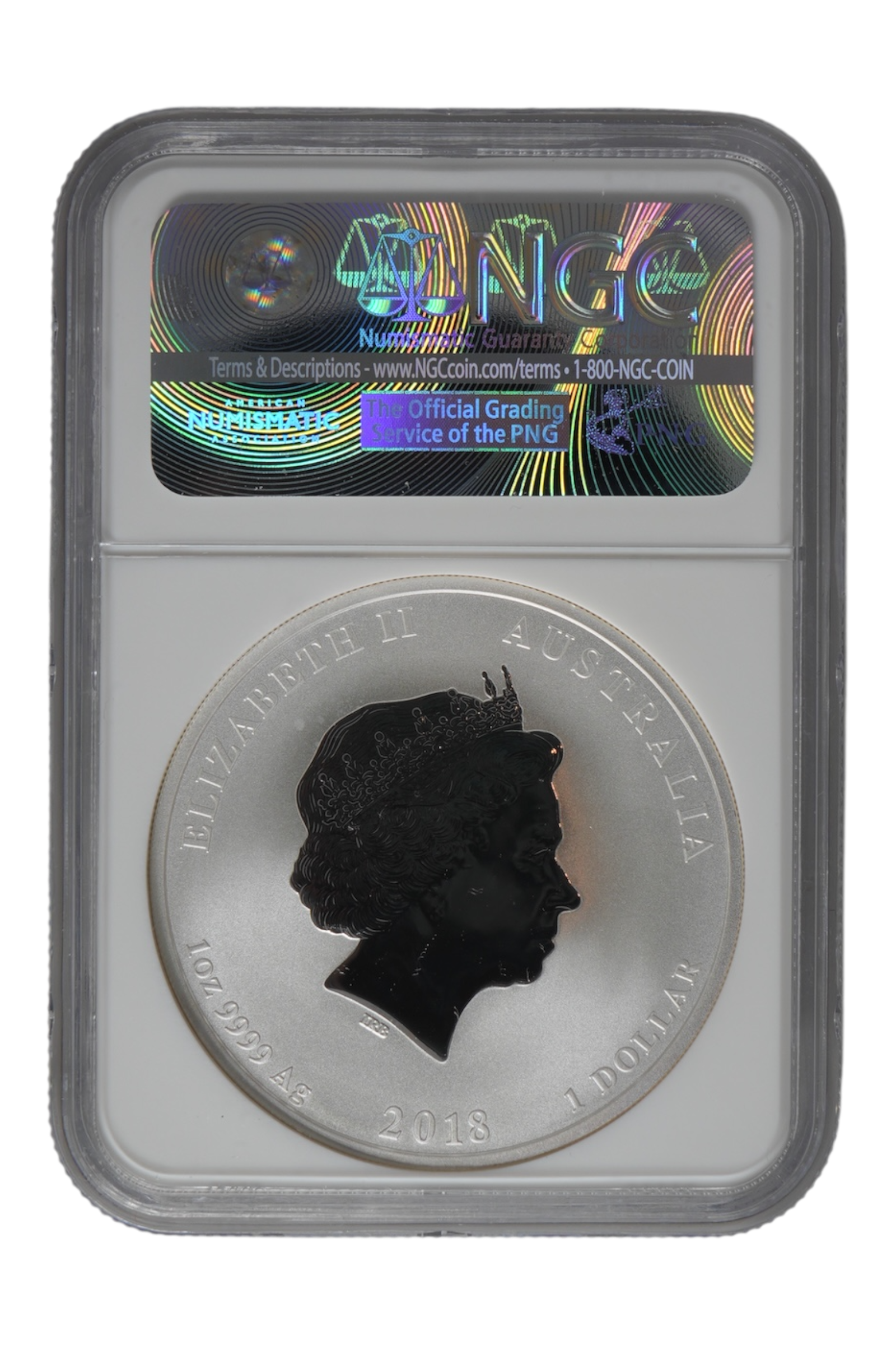 2018 1 oz Silver Australia Lunar Series III NGC MS-70 ER