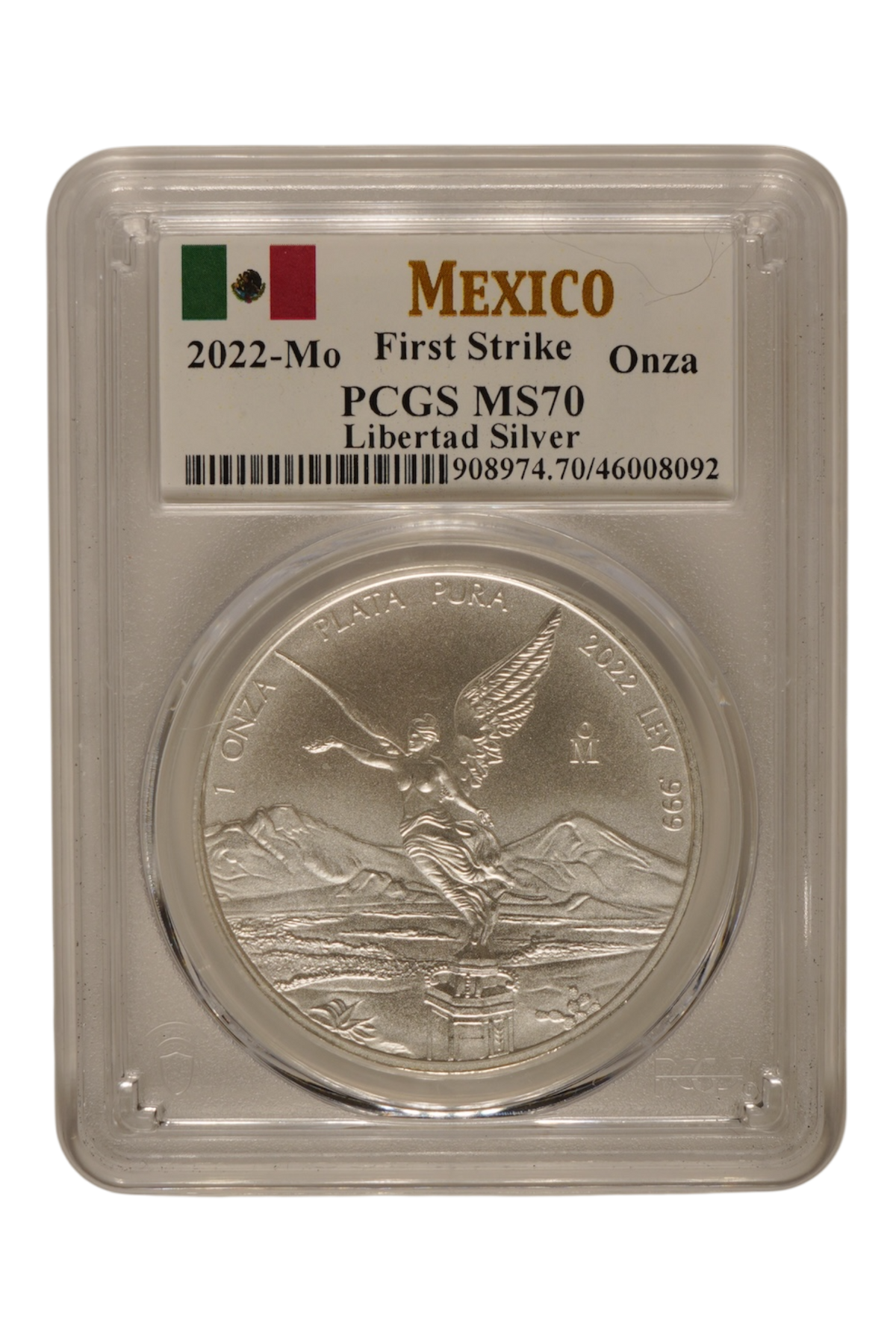 2022-Mo 1 oz Mexico Silver Libertad PCGS MS 70 FS