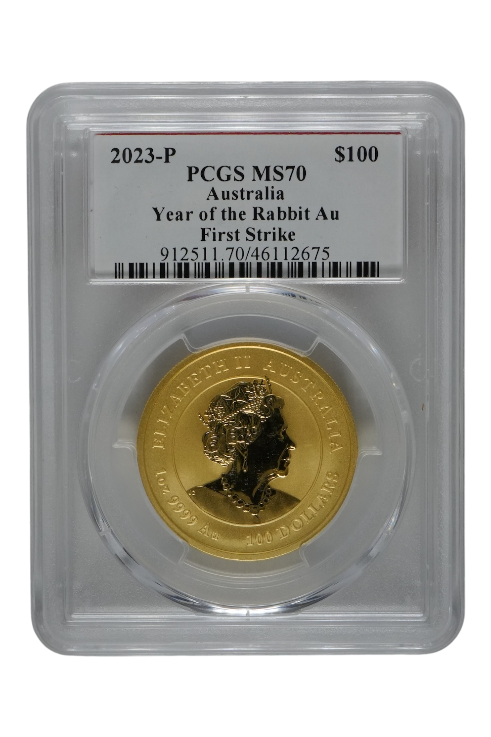2023 1 oz Gold Australia Lunar Rabbit PCGS MS-70 FS