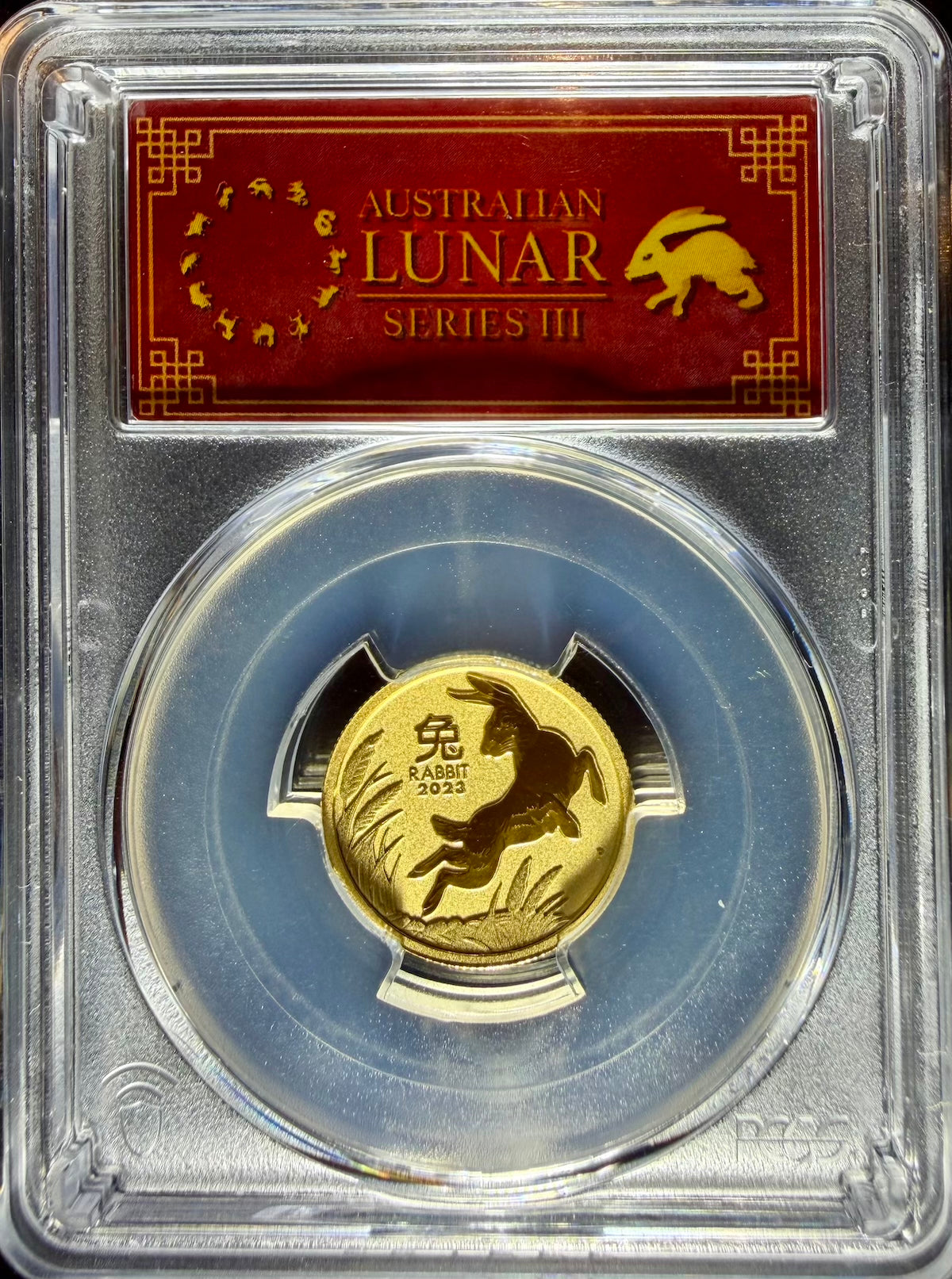 2023 1/4 oz Gold Australia Lunar Rabbit PCGS MS-70 FS