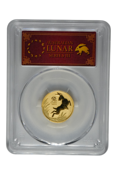 2023 1/4 oz Gold Australia Lunar Rabbit PCGS MS-70 FS