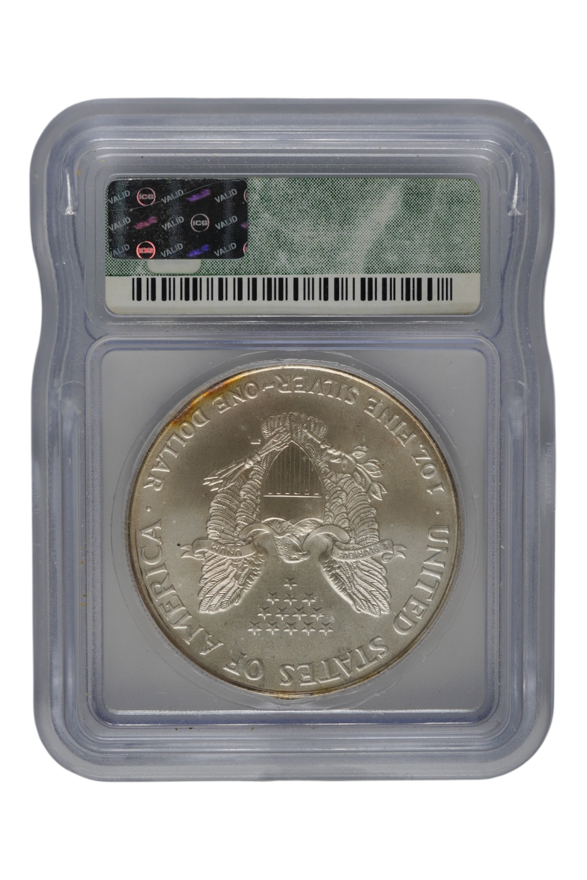 1996 1 oz American Silver Eagle ICG MS 69