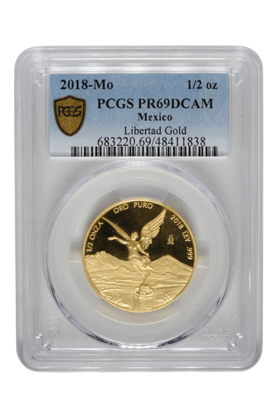 2018-Mo 0.4995 oz Mexican Gold Libertad PCGS PR 69 DCAM