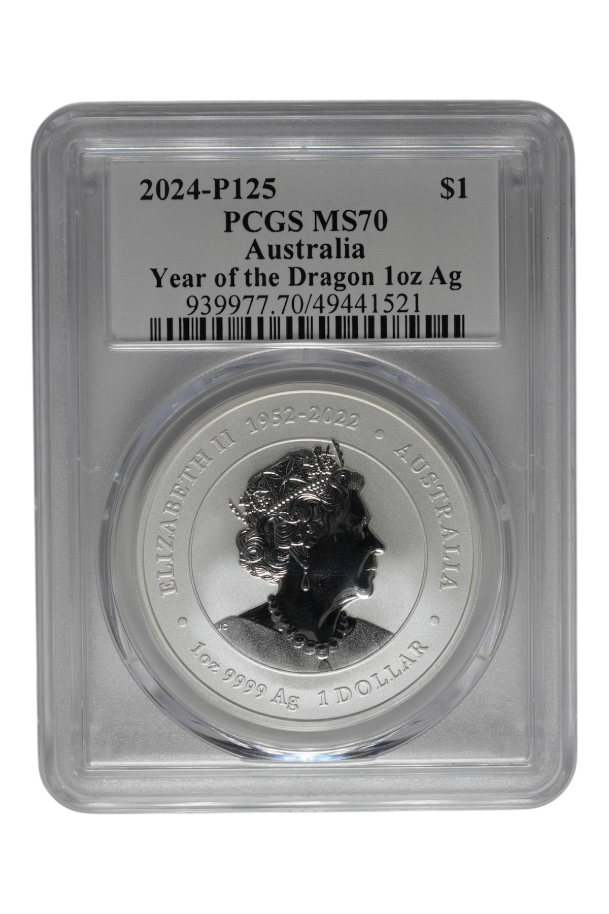 Australia 2024-P125 Silver Dollar Lunar Dragon