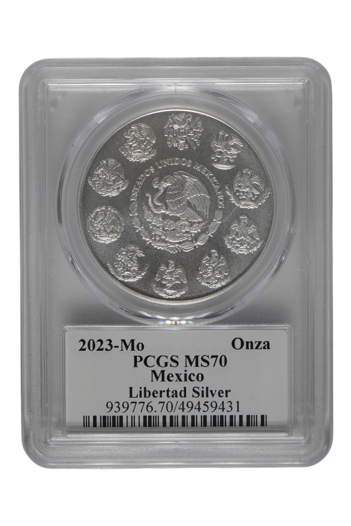 2023-Mo 1 oz Mexico Silver Libertad PCGS MS 70