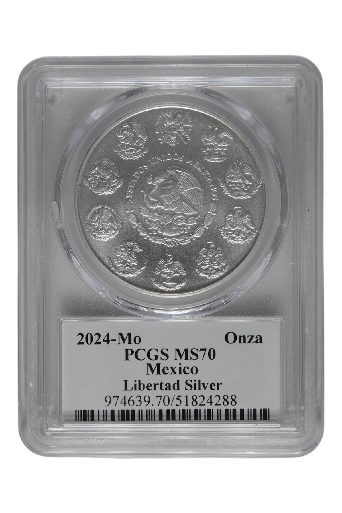 Mexico 2024-Mo Onza Libertad PCGS MS70 (Ultra Breaks)