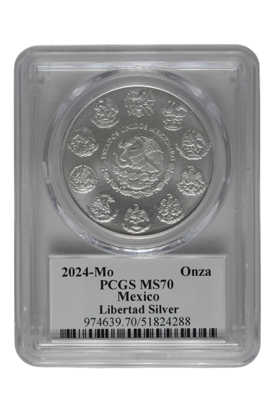 Mexico 2024-Mo Onza Libertad PCGS MS70 (Ultra Breaks)