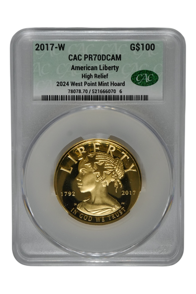 2017-W 1 oz Gold American Liberty HR CACG PR-70 DCAM
