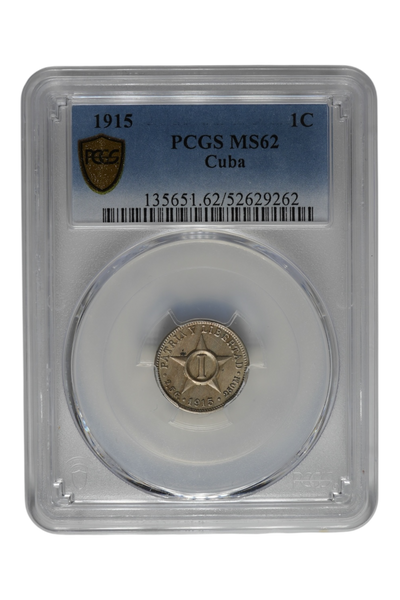 Cuba 1915 1 Centavo KM-9.1 PCGS MS-62