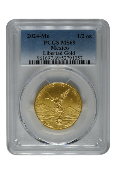 2024-Mo 1/2 oz Gold Mexico Libertad PCGS MS-69