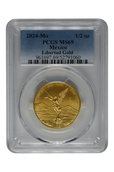 2024-Mo 1/2 oz Gold Mexico Libertad PCGS MS-69