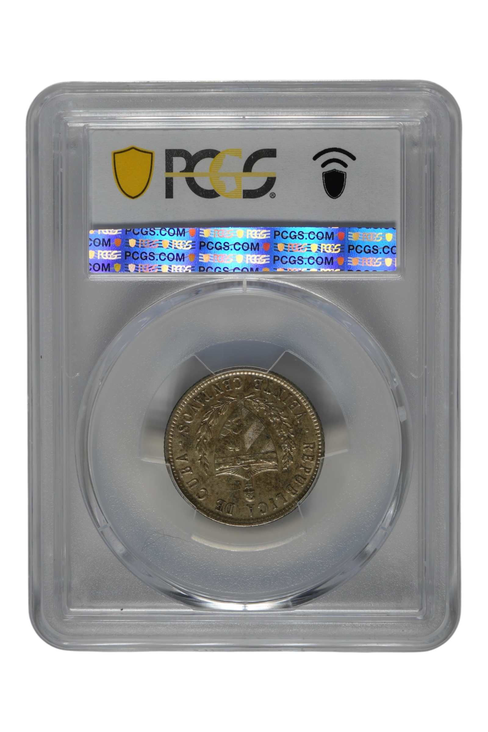 1949 0.1449 oz Silver Cuba 20 Centavos PCGS AU-55